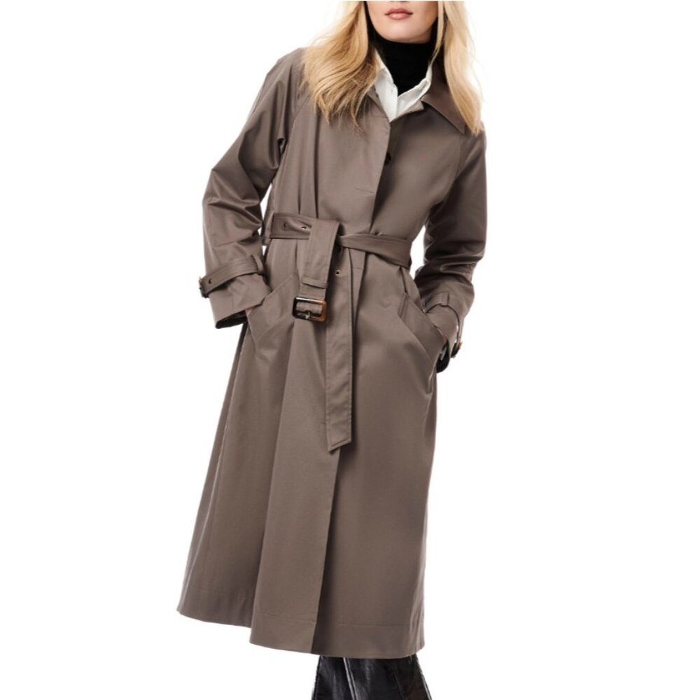 Bernardo Modern Trench Coat Sand Color Size M